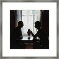 Silhouettes Of Prince And Princess Moritz Framed Print