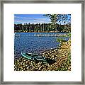 Siltcoos Lake Kayak View Framed Print