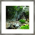 Silver Cascade In The Mist Framed Print