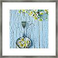 Silver Spoon With Chamomile Flowers Framed Print