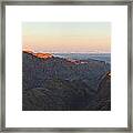 Sinai View From St. Catherine Montain On Sunrise Framed Print