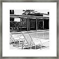 Sinatra Pool Bw Palm Springs Framed Print