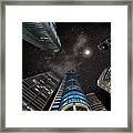 Singapore Moon Sky Framed Print