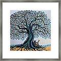 Singing Under The Blues Tree Framed Print