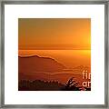 Skies Of Gold At Pedro Point Framed Print