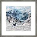 Skiing In Italy Framed Print