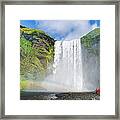 Skogafoss Waterfall Iceland Framed Print