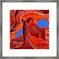 Sky Eyes In Antelope Canyon Framed Print