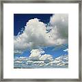 Sky With Fair-weather Cumulus Clouds Framed Print
