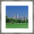 Skyline In Daylight, Denver, Colorado Framed Print