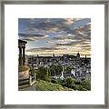 Skyline Of Edinburgh Scotland Framed Print