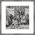 Slaughter Of The Sons Of Zedekiah Before Their Father Framed Print