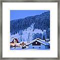 Small Houses In Winter Wonderland Framed Print