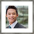 Smiling Businessman Framed Print