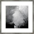 Smoke Billowing From Ground Framed Print