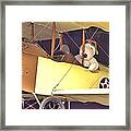 Snoopy In His Biplane Framed Print