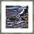 Snow And Ice Water And Rock Framed Print
