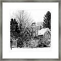 Da196 Snow House By Daniel Adams Framed Print