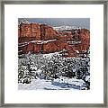 Snow In Sedona Framed Print