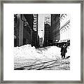 Snow On Broadway 1990s Framed Print