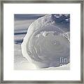 Snow Roller In Late Afternoon Framed Print