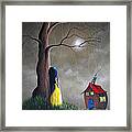 Snow White Original Artwork - Acrylic Painting Framed Print