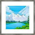 Snowcapped Mountains Framed Print