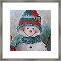 Snowman Iii - Christmas Series Framed Print