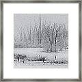 Snowy Fields Framed Print