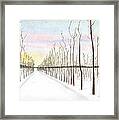 Snowy Lane Framed Print