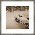 Snowy Sepia Framed Print
