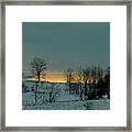 Snowy Sunset Framed Print