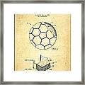Soccer Ball Patent Drawing From 1996 - Vintage Framed Print