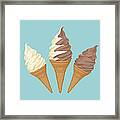 Soft Ice Cream Cone Framed Print