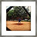 #softball #playing #batting #brother Framed Print