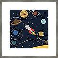 Solar System Travel Framed Print