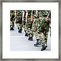 Soldiers Marching In Line Framed Print