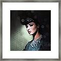 Sondra Peterson Wearing Turban And Necklace Framed Print