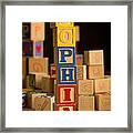 Sophia - Alphabet Blocks Framed Print