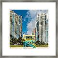 South Beach Living Framed Print