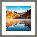 South Carolina Table Rock State Park Autumn Sunrise - Balance Framed Print