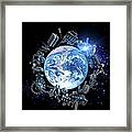 Space Junk, Conceptual Artwork Framed Print