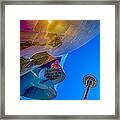 Space Needle And Emp In Perspective Hdr Framed Print