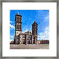 Spanish Colonial Cathedral Of Puebla Mexico Framed Print