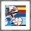 Spanish Cycling Athlete Illustration Print Miguel Indurain Framed Print