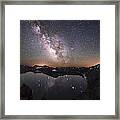 Sparkling Night In Crater Lake Framed Print