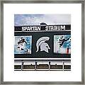Spartan Stadium Scoreboard Framed Print