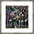 Sparty At Football Game Framed Print