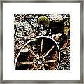 Speckled Antique Tractor Framed Print