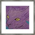 Purple Sphynx Framed Print